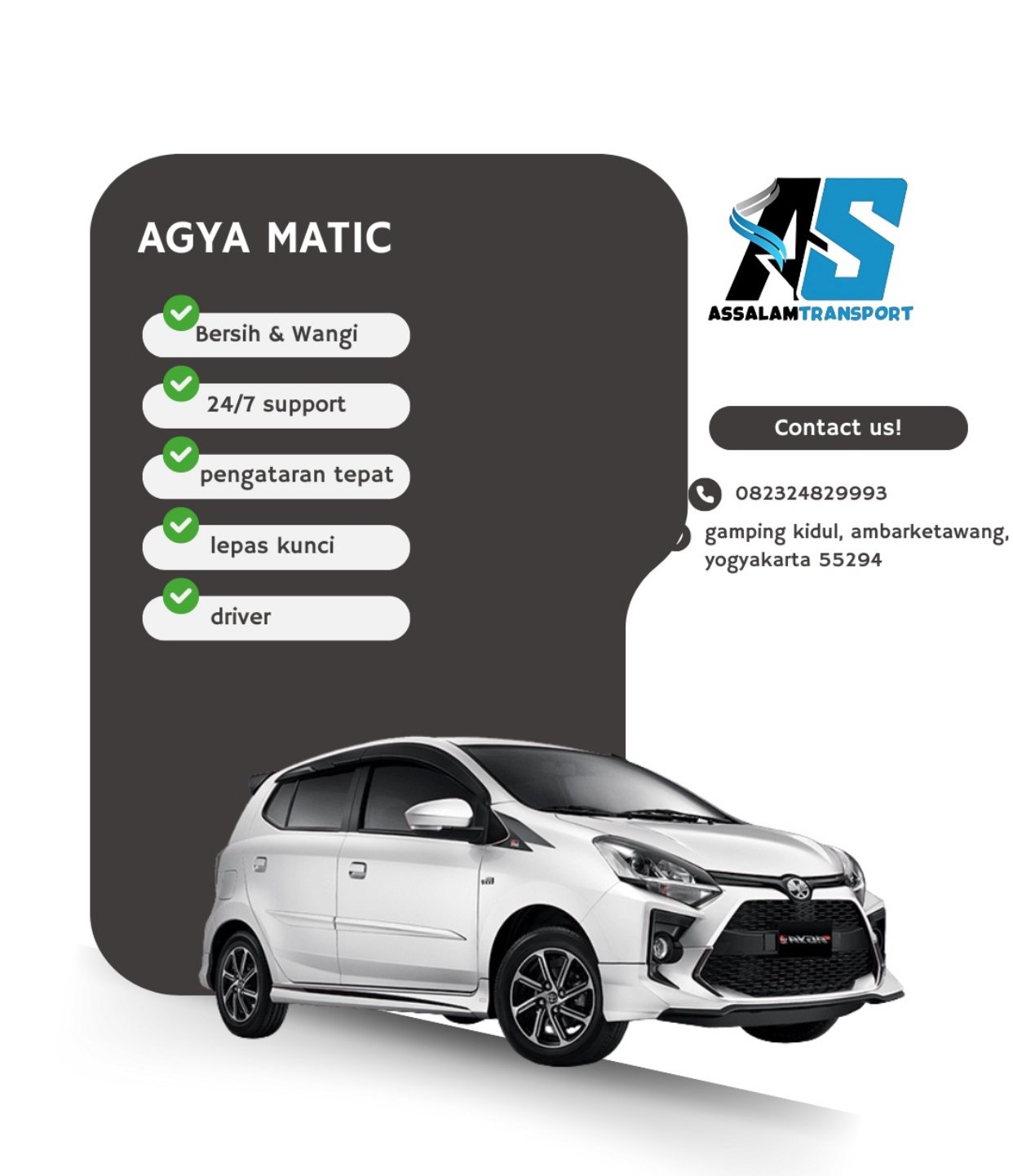 Toyota | New Agya Matic - sewa mobil Jogja